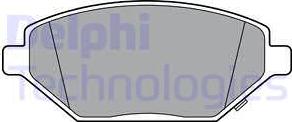 Delphi LP3301 - Гальмівні колодки, дискові гальма autozip.com.ua
