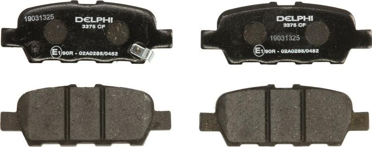 Delphi LP3375 - Гальмівні колодки, дискові гальма autozip.com.ua