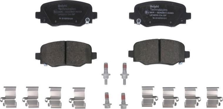Delphi LP3253 - Гальмівні колодки, дискові гальма autozip.com.ua