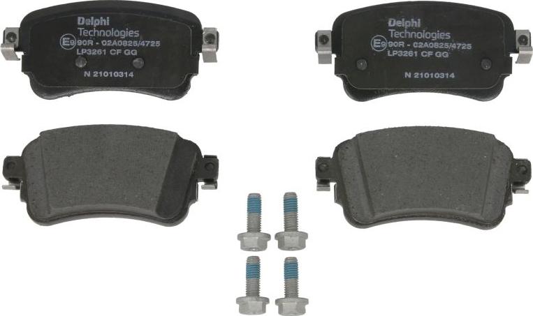 Delphi LP3261 - Гальмівні колодки, дискові гальма autozip.com.ua