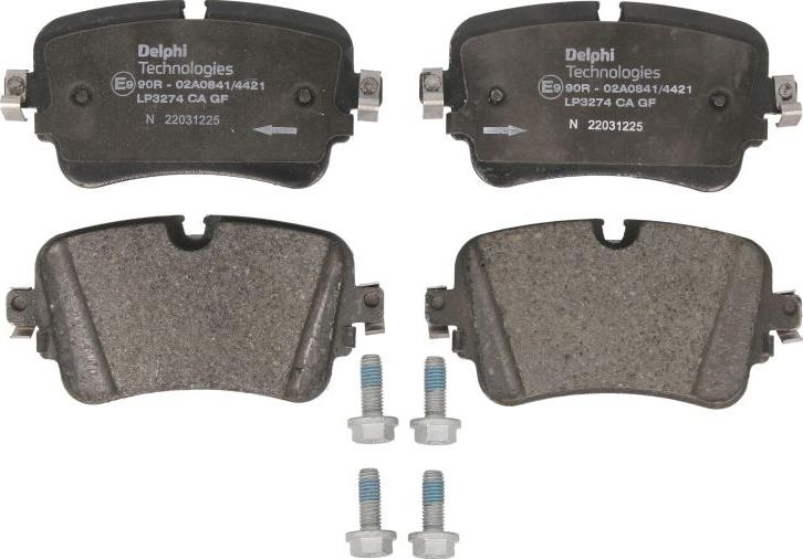 Delphi LP3274 - Гальмівні колодки, дискові гальма autozip.com.ua