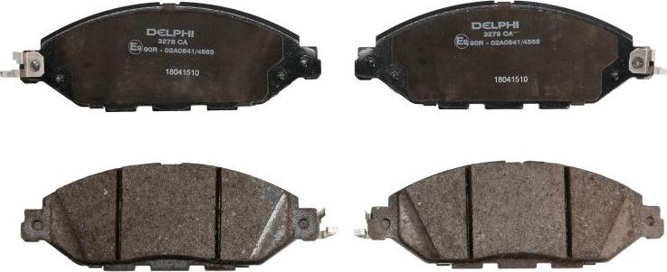 Delphi LP3278 - Гальмівні колодки, дискові гальма autozip.com.ua