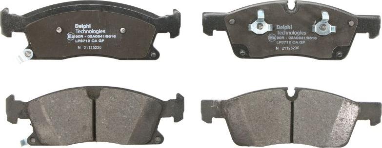 Delphi LP3712 - Гальмівні колодки, дискові гальма autozip.com.ua