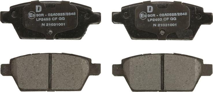 Delphi LP2493 - Гальмівні колодки, дискові гальма autozip.com.ua