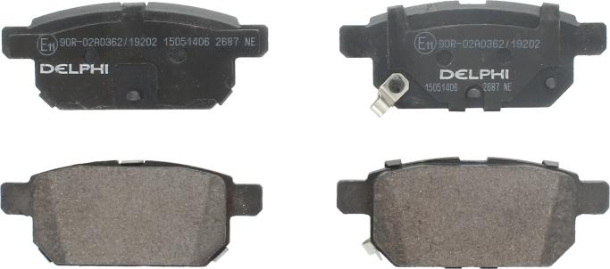 Delphi LP2687 - Гальмівні колодки, дискові гальма autozip.com.ua