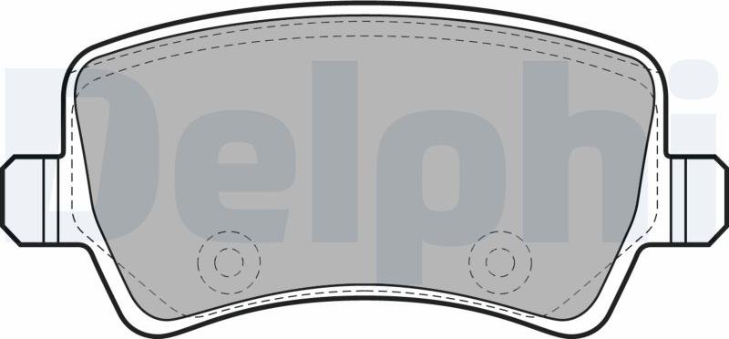 Delphi LP2008-17B1 - Гальмівні колодки, дискові гальма autozip.com.ua