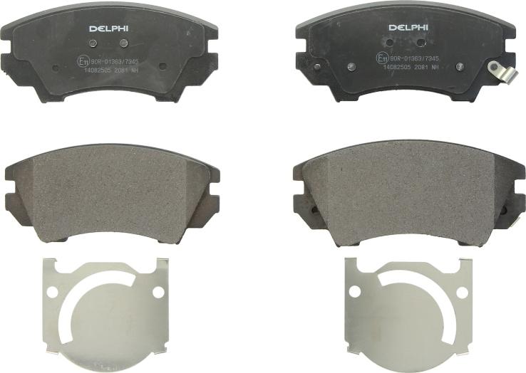 Delphi LP2081 - Гальмівні колодки, дискові гальма autozip.com.ua