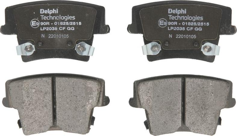 Delphi LP2035 - Гальмівні колодки, дискові гальма autozip.com.ua