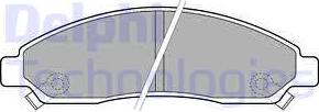 Delphi LP2037 - Гальмівні колодки, дискові гальма autozip.com.ua