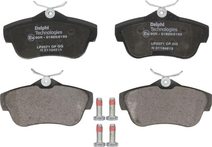Delphi LP2071 - Гальмівні колодки, дискові гальма autozip.com.ua