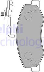 Delphi LP2192 - Гальмівні колодки, дискові гальма autozip.com.ua