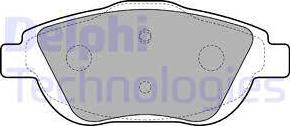 Delphi LP2164-18B1 - Гальмівні колодки, дискові гальма autozip.com.ua