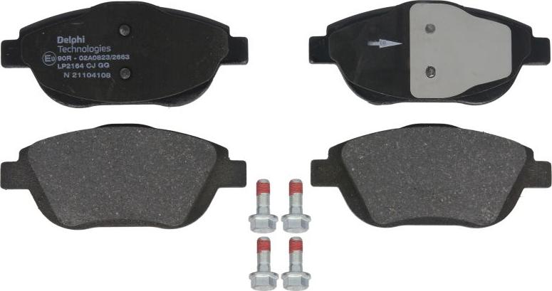 Delphi LP2164 - Гальмівні колодки, дискові гальма autozip.com.ua