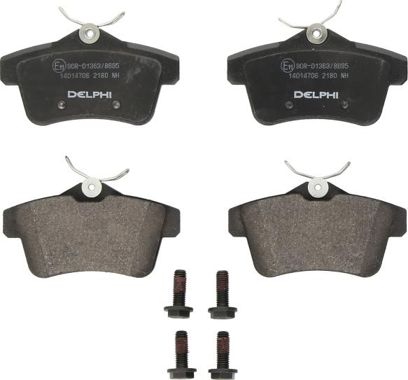 Delphi LP2180 - Гальмівні колодки, дискові гальма autozip.com.ua