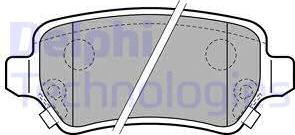 Delphi LP2188 - Гальмівні колодки, дискові гальма autozip.com.ua