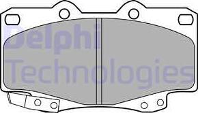 Delphi LP2242 - Гальмівні колодки, дискові гальма autozip.com.ua