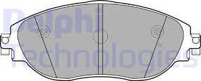 Delphi LP2250 - Гальмівні колодки, дискові гальма autozip.com.ua