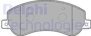 Delphi LP2257 - Гальмівні колодки, дискові гальма autozip.com.ua