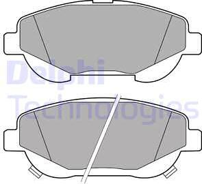 Delphi LP2207 - Гальмівні колодки, дискові гальма autozip.com.ua