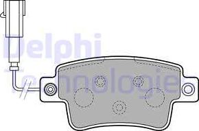 Delphi LP2231 - Гальмівні колодки, дискові гальма autozip.com.ua