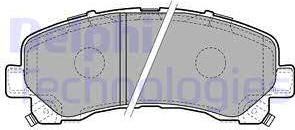 Delphi LP2229 - Гальмівні колодки, дискові гальма autozip.com.ua