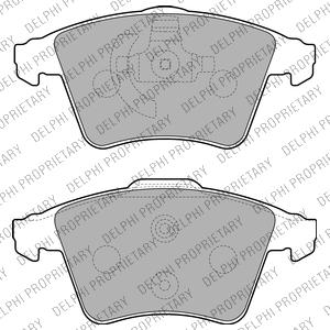 Delphi LP2224 - Гальмівні колодки, дискові гальма autozip.com.ua