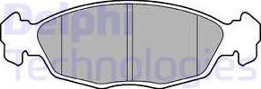 Delphi LP702 - Гальмівні колодки, дискові гальма autozip.com.ua