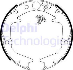 Delphi LS1913 - Комплект гальм, ручник, парковка autozip.com.ua