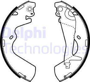 Delphi LS1934 - Комплект гальм, барабанний механізм autozip.com.ua