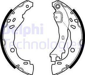 Delphi LS1975 - Комплект гальм, барабанний механізм autozip.com.ua