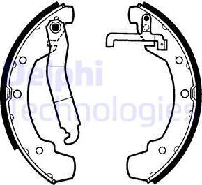 Delphi LS1403 - Комплект гальм, барабанний механізм autozip.com.ua