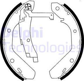 Delphi LS1594 - Комплект гальм, барабанний механізм autozip.com.ua