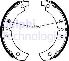 Delphi LS1052 - Комплект гальм, барабанний механізм autozip.com.ua