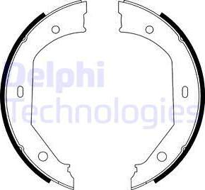 Delphi LS1885 - Комплект гальм, барабанний механізм autozip.com.ua