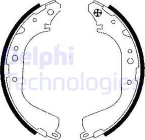 Delphi LS1834 - Комплект гальм, барабанний механізм autozip.com.ua