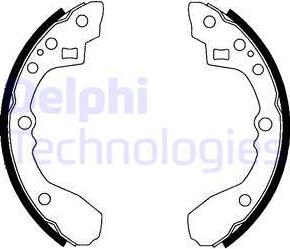 Delphi LS1824 - Комплект гальм, барабанний механізм autozip.com.ua