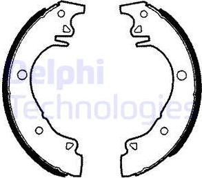 Delphi LS1342 - Комплект гальм, барабанний механізм autozip.com.ua