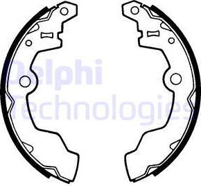 Delphi LS1352 - Комплект гальм, барабанний механізм autozip.com.ua