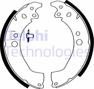 Delphi LS1389 - Комплект гальм, барабанний механізм autozip.com.ua