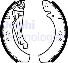 Delphi LS1256 - Комплект гальм, барабанний механізм autozip.com.ua