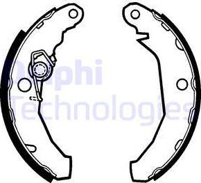 Delphi LS1272 - Комплект гальм, барабанний механізм autozip.com.ua