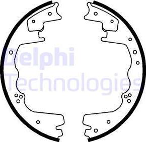 Delphi LS1753 - Комплект гальм, барабанний механізм autozip.com.ua