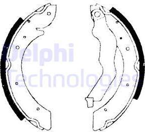 Delphi LS1714 - Комплект гальм, барабанний механізм autozip.com.ua