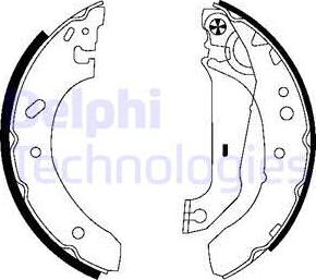 Delphi LS1783 - Комплект гальм, барабанний механізм autozip.com.ua