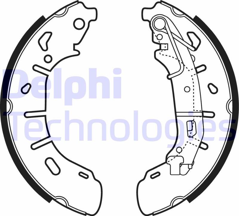 Delphi LS2050 - Комплект гальм, барабанний механізм autozip.com.ua