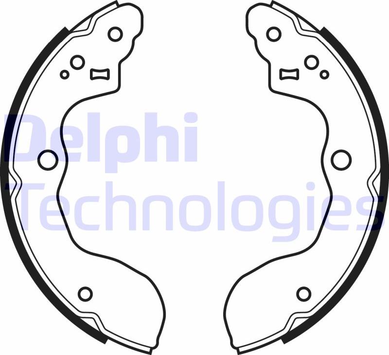 Delphi LS2071 - Комплект гальм, барабанний механізм autozip.com.ua