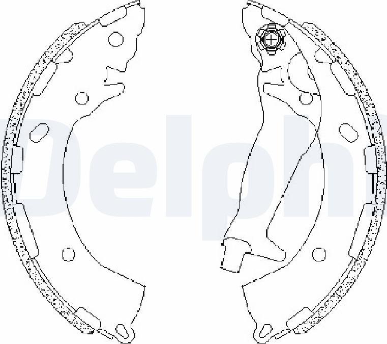 Delphi LS2195 - Комплект гальм, барабанний механізм autozip.com.ua