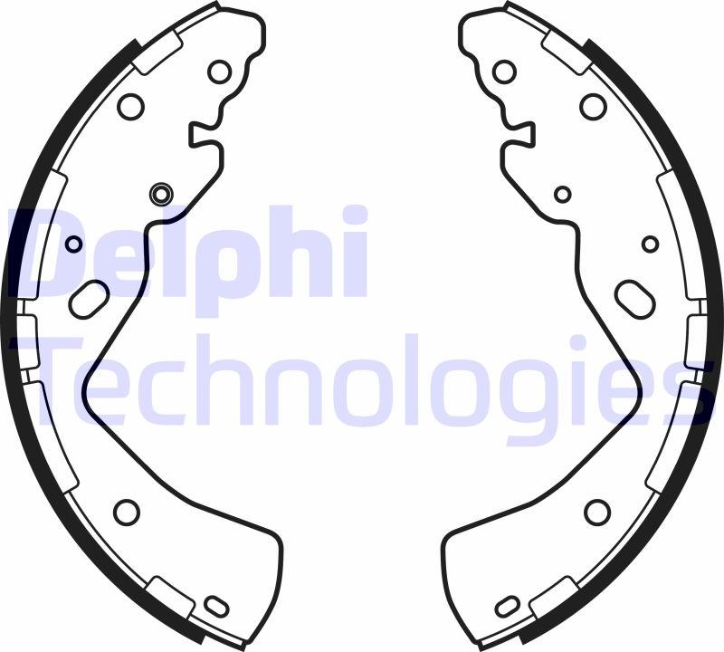 Delphi LS2143 - Комплект гальм, барабанний механізм autozip.com.ua