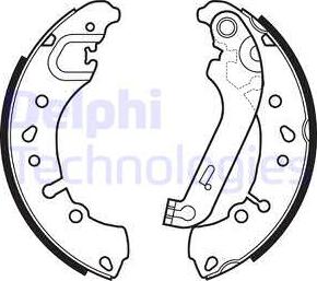 Delphi LS2151 - Комплект гальм, барабанний механізм autozip.com.ua