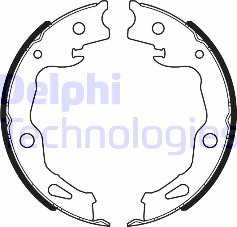 Delphi LS2186 - Комплект гальм, барабанний механізм autozip.com.ua